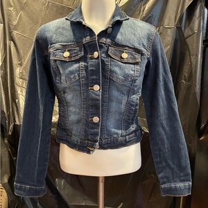 Like new Stylish / Classic Dark Blue Denim Jacket girls / junior small